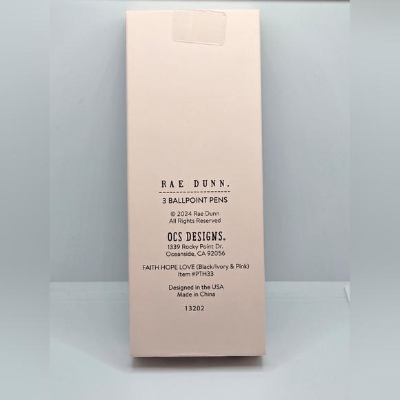 RAE DUNN Set Of 3 Ballpoint Pens ~ FAITH HOPE LOVE! - Picture 3 of 4